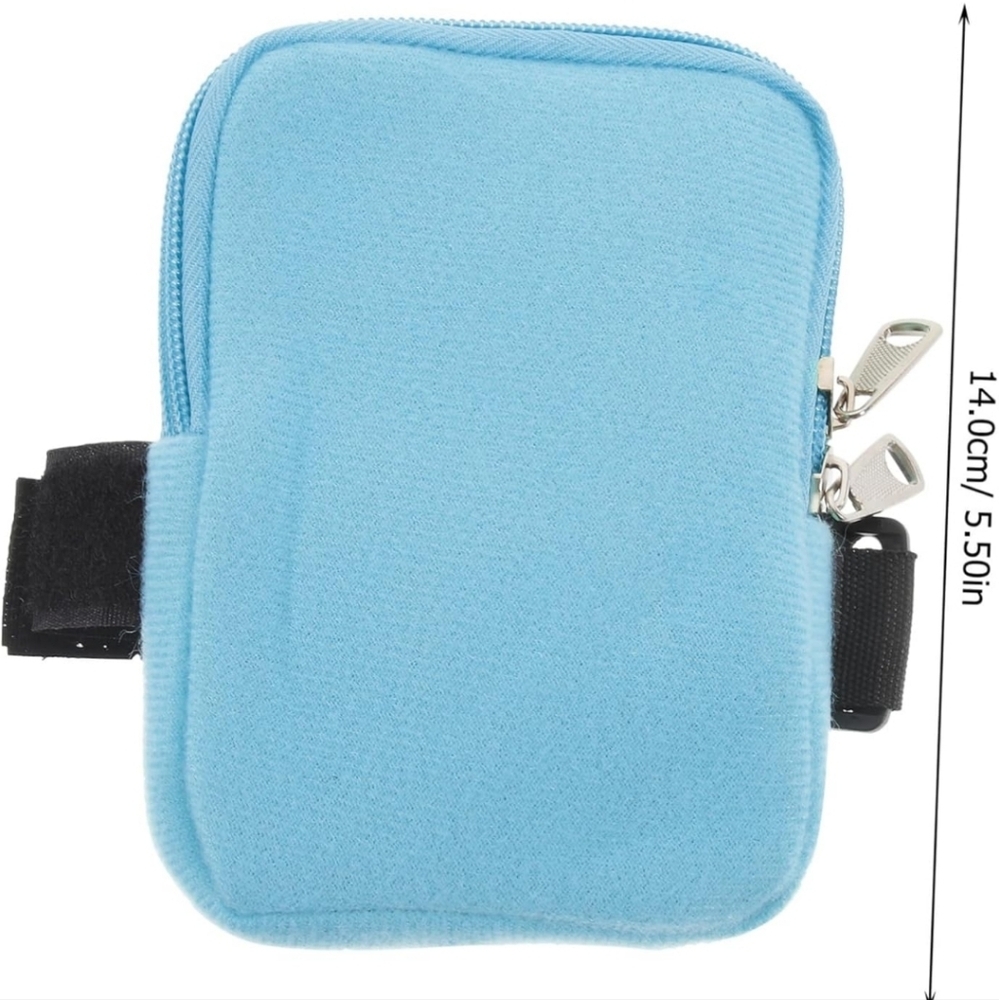 Tumbler Mug Bag Water Bottle Storage Pouch 20oz/30oz/40oz 4x5" Baby Blue Fuzzy